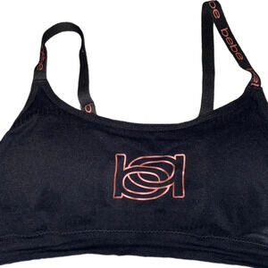 Bebe logo black padded bra  Sz L
